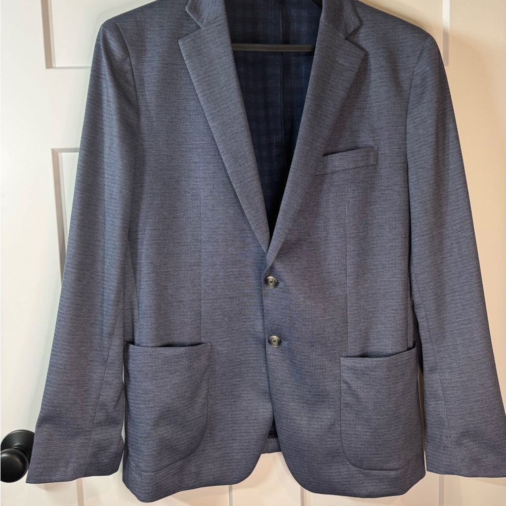 Jos. A. Bank Blue Slim-Fit Traveler Sport Coat, 44R